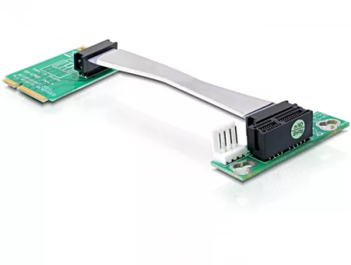 Delock emelő kártya Mini PCI Express > PCI Express x1 bal beillesztés (DL-41305)