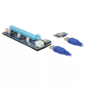   Delock Bővítőkártya PCI Express x1 > PCI Express x16, 60 cm-es USB-kábellel (DL-41426)
