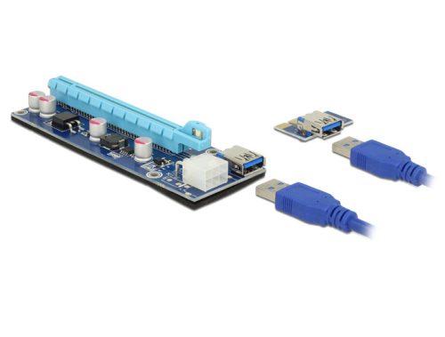 Delock Bővítőkártya PCI Express x1 > PCI Express x16, 60 cm-es USB-kábellel