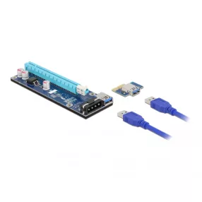   Delock PCI Express Riser kártya x1 - x16, 60 cm-es USB-kábellel (DL-41430)