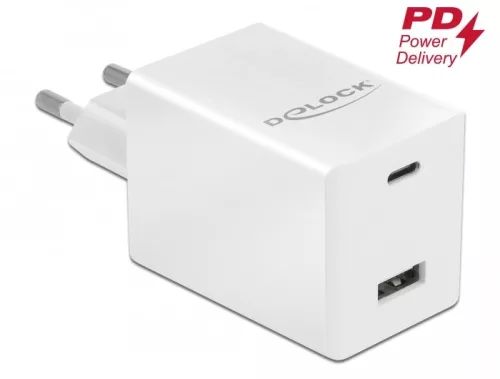 Delock USB töltő USB Type-C  PD 3.0 és A-típusú USB-hez 48 W teljesítménnyel (DL-41448)