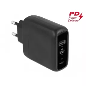   Delock USB töltő USB Type-C  PD 3.0 és A-típusú USB-hez 20 W + 12 W teljesítménnyel (DL-41455)