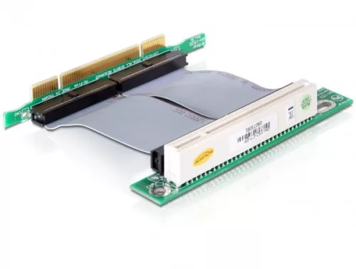 Delock Bővítő kártya PCI 32-Bit > PCI 32-Bit 7 cm-es bal oldali beillesztésű flexibilis kábellel (DL-41793)