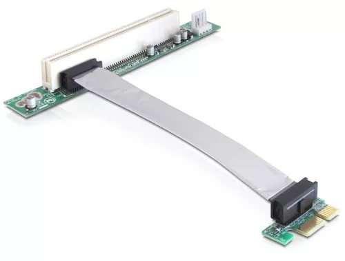 Delock PCIe Riser kártya x1 > PCI 32-Bit, 13cm-es kábellel (DL-41857)