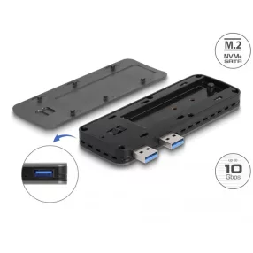   Delock USB 3.2 Gen 2 ház PlayStation 5-höz M.2 NVMe Slot-tal - eszközmentes (DL-42013)