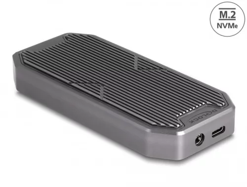 Delock külső játékház M.2 NVMe PCIe SSD-hez SuperSpeed USB 20 Gbps (USB 3.2 Gen 2x2) USB Type-C csatlakozóval és RGB LED megvilágítással (DL-42015)