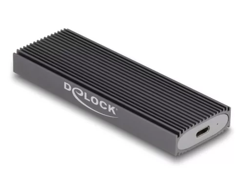 Delock Külső USB Type-C  kombinált ház M.2 NVMe PCIe vagy SATA SSD eszközhöz - szerszám mentes (DL-42019)