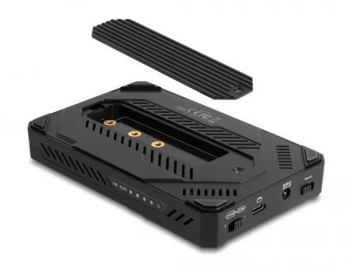 Delock USB Type-C  ház 1 x M.2 NVMe SSD-hez, valamint 1 x 2.5 , klón funkciós SATA SSD / HDD-hez (DL-42020)