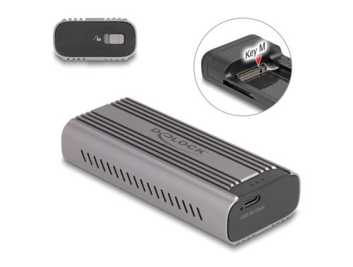Delock USB Type-C  40 Gbps ház 1 x M.2 NVMe PCIe SSD-hez