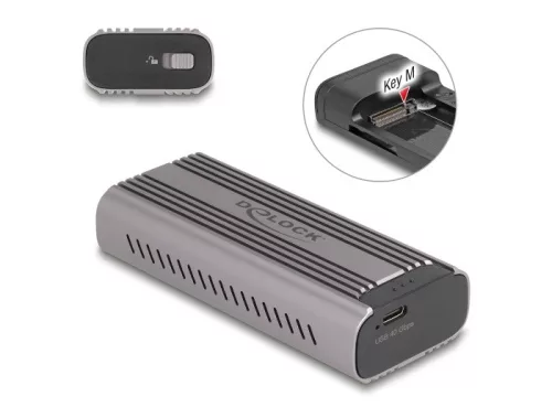 Delock USB Type-C  40 Gbps ház 1 x M.2 NVMe PCIe SSD-hez (DL-42029)