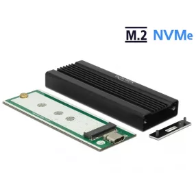   Delock M.2 NVMe PCIe SSD-hez külso ház SuperSpeed USB 10 Gbps (USB 3.1 Gen 2) USB Type-C  anya (DL-42600)