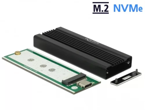 Delock M.2 NVMe PCIe SSD-hez külso ház SuperSpeed USB 10 Gbps (USB 3.1 Gen 2) USB Type-C  anya (DL-42600)