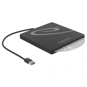   Delock Külso váz 9,5 / 12,7 mm magasságú, 5.25  Slot-in Slim SATA meghajtókhoz USB A-típusú apa csat (DL-42604)