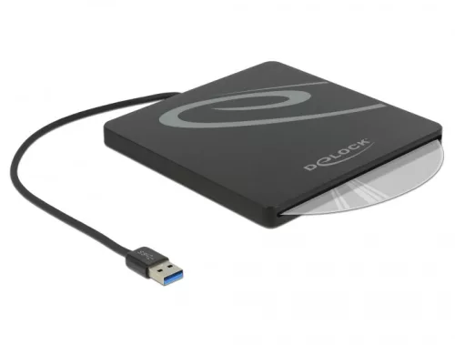 Delock Külso váz 9,5 / 12,7 mm magasságú, 5.25  Slot-in Slim SATA meghajtókhoz USB A-típusú apa csat (DL-42604)