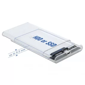   Delock Külső ház 2.5  SATA HDD / SSD-hez SuperSpeed USB 10 Gbps (USB 3.1 Gen 2) (DL-42617)