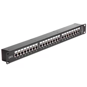   Delock 19" csatolós patch panel 24 portos Cat.6 (DL-43295)