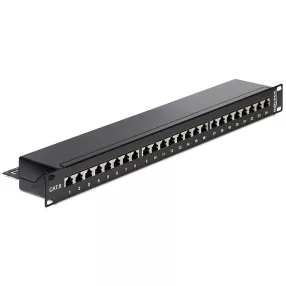 Delock 19  Patch Panel 24 portos Cat.6 fekete (DL-43298)