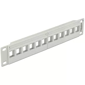   Delock 10" Keystone Patch Panel 12 Port szürke (DL-43309)