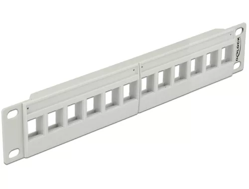 Delock 10" Keystone Patch Panel 12 Port szürke (DL-43309)