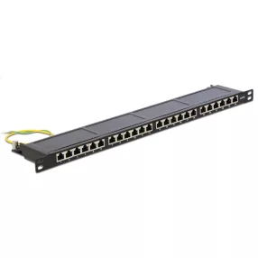   Delock 19" Patch Panel 24 Port Cat.6 0,5 U fekete (DL-43316)