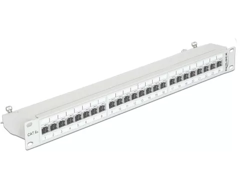 Delock 19" Patch Panel 24 Port Cat.6A szürke (DL-43319)