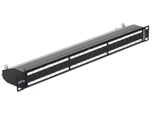 Delock 19" Patch Panel 24 Port Cat.6A fekete (DL-43320)