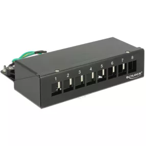   Delock Keystone asztali patch panel 8 portos fekete (DL-43338)