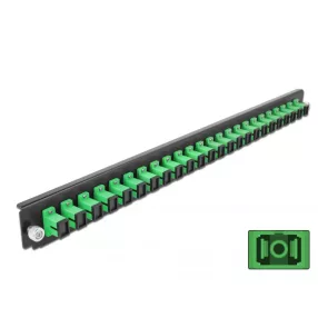   Delock 19  kötő doboz első panele 24 porttal SC Simplex zöld (DL-43352)