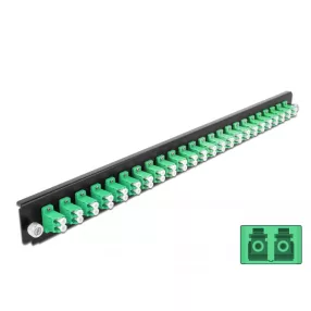   Delock 19  kötő doboz első panele 24 porttal LC Duplex zöld (DL-43358)