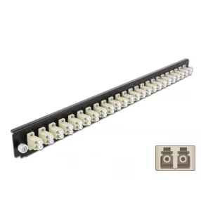   Delock 19  kötő doboz első panele 24 porttal LC Duplex bézs (DL-43359)