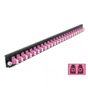   Delock 19  kötő doboz elsőpanele 24 porttal LC Duplex ibolya (DL-43361)