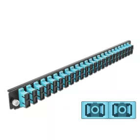   Delock 19  kötő doboz első panele 24 porttal SC Duplex vízkék (DL-43366)