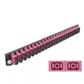   Delock 19  kötő doboz első panele 24 porttal SC Duplex ibolya (DL-43367)