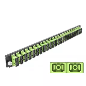   Delock 19  kötő doboz első panele 24 porttal SC Duplex citromzöld (DL-43368)