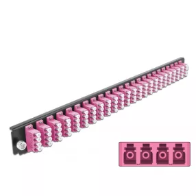   Delock 19  kötő doboz első panele 24 porttal LC Quad ibolya (DL-43373)