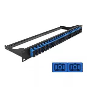  Delock 19  száloptikás csatlakozó panel 24 portos SC Duplex kék (DL-43392)