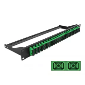   Delock 19  száloptikás csatlakozó panel 24 portos SC Duplex zöld (DL-43393)