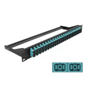   Delock 19  száloptikás csatlakozó panel 24 portos SC Duplex vízkék (DL-43395)