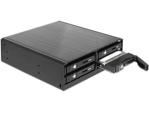 Delock 5.25  hordozható rack 4 x 2.5  SATA HDD / SSD-hez (DL-47220)