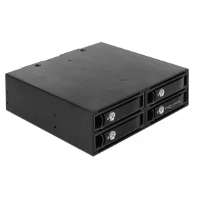   Delock 5.25  mobil rack 4 x 2.5  SATA / SAS HDD / SSD - hez 12 Gb/s sebességu (DL-47233)