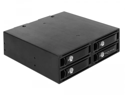 Delock 5.25  mobil rack 4 x 2.5  SATA / SAS HDD / SSD - hez 12 Gb/s sebességu (DL-47233)
