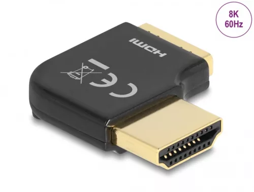 Delock HDMI adapter apa - anya 90 fok jobbra hajlítva 8K 60 Hz fém (DL-60015)