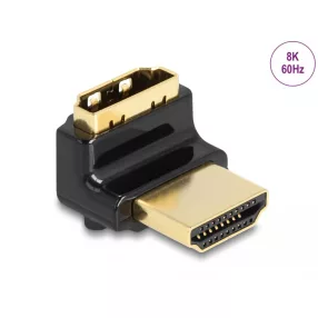   Delock HDMI adapter apa - anya 90 fok felfelé néző csatlakozódugóval 8K 60 Hz fém (DL-60017)