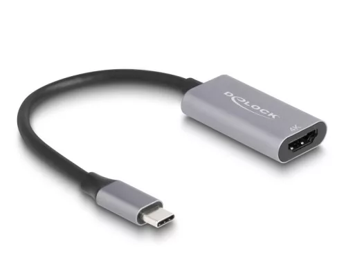 Delock Adapter USB Type-C  apa - HDMI anya (DP Alt Mód) 4K 60 Hz HDR és HDCP kiegészítéssel (DL-60020)