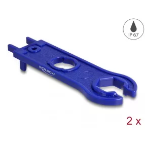   Delock DL4 kábelekhez és konnektorokhoz tartozó eszköz, hatszögletű, 2 db kék (DL-60029)