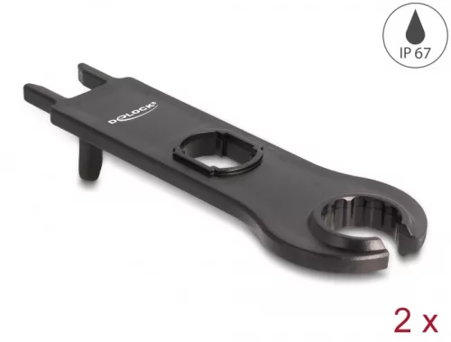 Delock DL4 kábelekhez és konnektorokhoz tartozó eszköz, kerek, 2 db fekete (DL-60030)