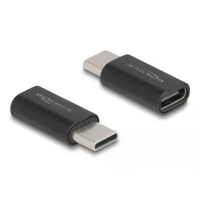   Delock Adapter SuperSpeed USB 10 Gb/s (USB 3.2 Gen 2) USB Type-C dugasz-alj portkímélővel fekete (DL-60034)