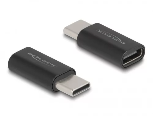 Delock Adapter SuperSpeed USB 10 Gb/s (USB 3.2 Gen 2) USB Type-C dugasz-alj portkímélővel fekete (DL-60034)