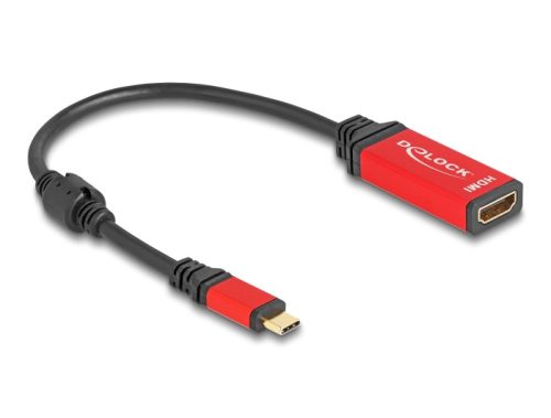 Delock USB Type-C  - HDMI adapter (DP Alt Mode) 8K 60 Hz-hez HDR funkcióval piros