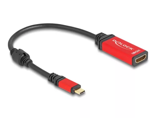 Delock USB Type-C  - HDMI adapter (DP Alt Mode) 8K 60 Hz-hez HDR funkcióval piros (DL-60053)